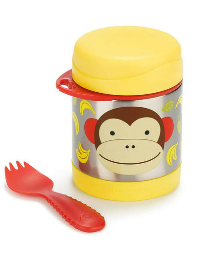 Skip Hop Zoo Insulated Little Kid Food Jar Monkey