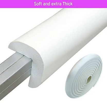 Safe-O-Kid Edge Guards, Baby Proofing Edge 5 Mtr Furniture Edge Bumper Guards, Edge Guard For Baby/ Toddlers, White