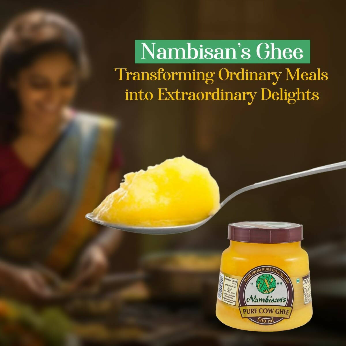 Nambisan'S Pure Cow Ghee | Natural and Organic Ghee | Desi Cow Ghee