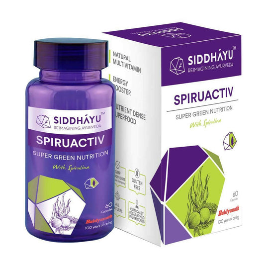 Siddhayu Ayurveda Spiruactiv Capsules with Spirulina - BUDEN