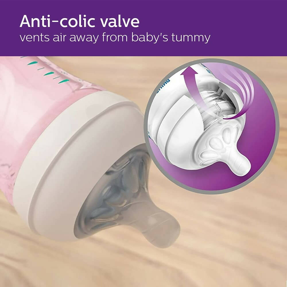 Philips Avent Natural 2. 0 Pink Feeding Bottle