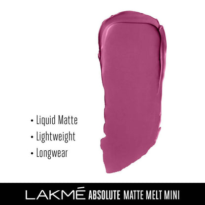 Lakme Absolute Matte Melt Mini Liquid Lip Color - Nomad Pink