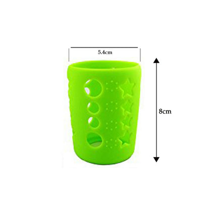 Safe-O-Kid Silicone Baby Feeding Bottle Cover Cum Sleeve for Insulated Protection 120mL- Green