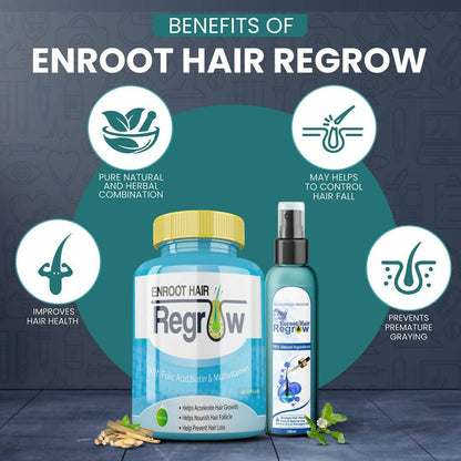 Divya Shree Enroot Hair Regrow Capsule & Oil Nourish & Cleanse Hair Kit