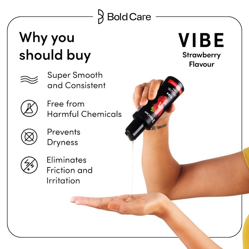 Bold Care Vibe Strawberry Flavor Massage Gel