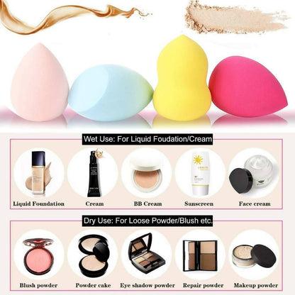 Favon Pack of 1 Foundation Cum Blush Brush and 1 Blender Puff