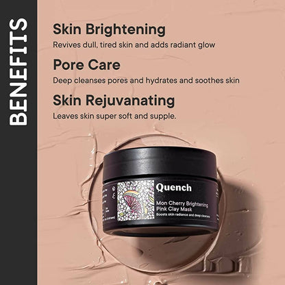 Quench Botanics Mon Cherry Brightening Pink Clay Mask