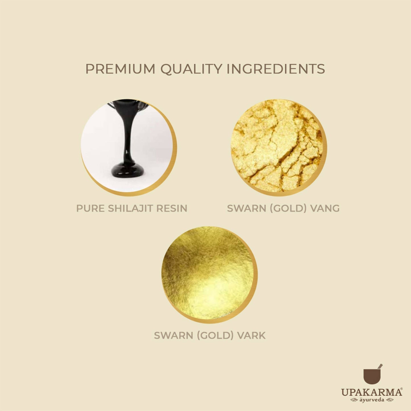 Upakarma Ayurveda Pure SJ Resin with Safed Musli & Pure SJ Resin with Gold Dust Combo