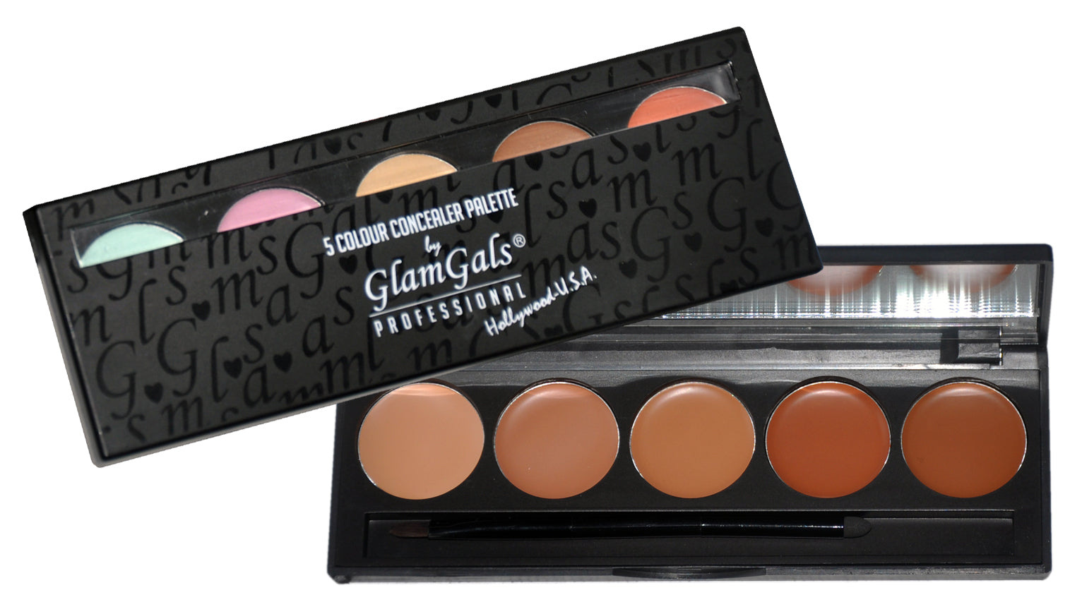 Glamgals Hollywood-U.S.A 5 Color Matte Finish Waterproof Concealer Palette -  USA 