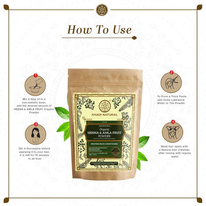 Khadi Natural Organic Henna & Amla Fruit Powder