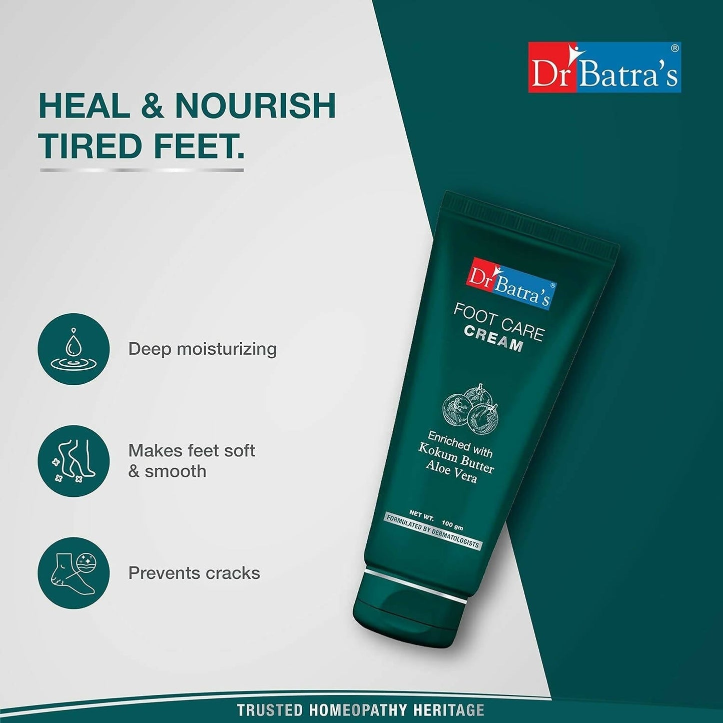 Dr. Batra's Foot Care Cream With Kokum Butter & Aloe Vera