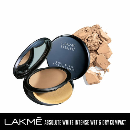 Lakme Absolute White Intense Wet and Dry Compact - Beige Honey