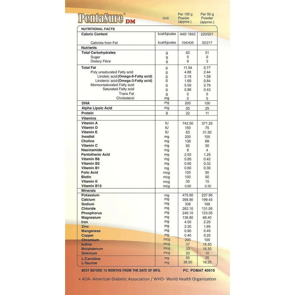 PentaSure DM Diabetes Care Powder - Creamy Vanilla & Cinnamon