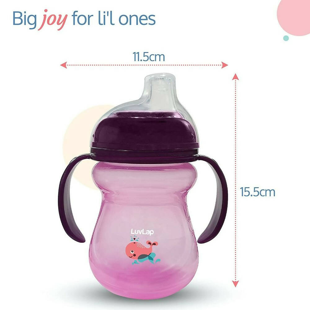 LuvLap Moby Little Spout Sipper for 6m+ (Purple)