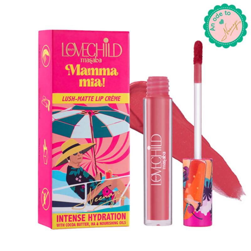 LoveChild By Masaba Gupta Mamma Mia Lush-Matte Lip Creme - Gulabi Rum Punch