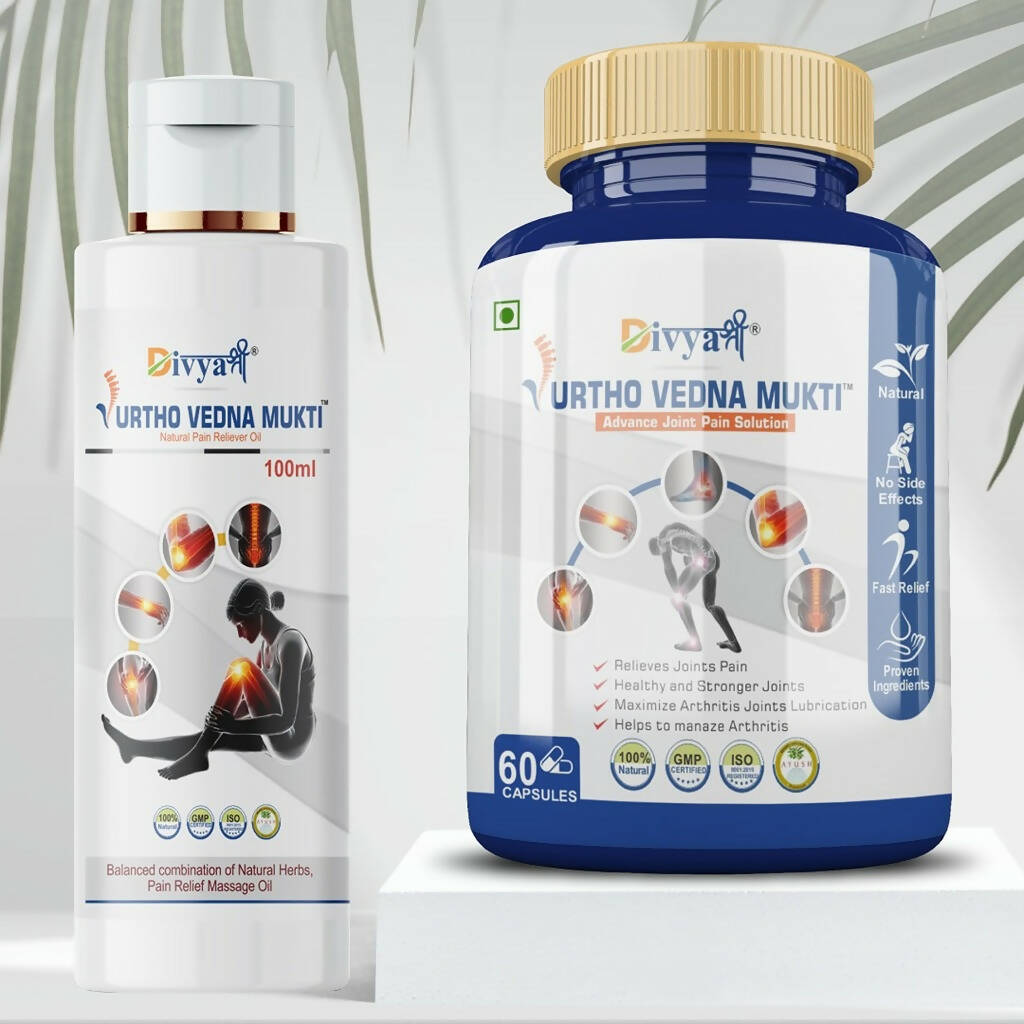 Divya Shree Urtho Vedna Mukti Capsule & Oil Ayurvedic Joint Pain Relief Kit