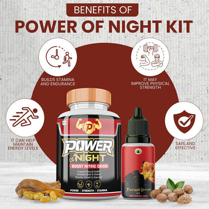 Divya Shree Power Of Night Capsule & Porush Yovan Oil Combo