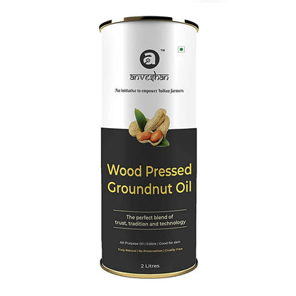 Anveshan Wood Pressed Groundnut Oil - 2 L