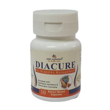 Deep Ayurveda Diacure 500mg Veg Capsules - usa canada australia