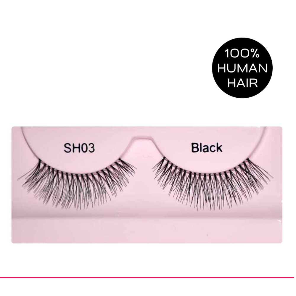 Glamgals Hollywood-U.S.A Stylish Black Soft Thick Reusable False Eye Lashes For Women - BUDNE