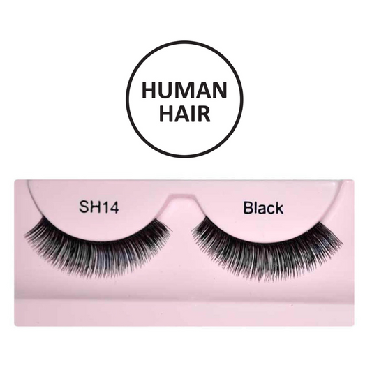 Glamgals Hollywood-U.S.A Stylish Black Soft Thick Reusable False Eye Lashes - BUDNE