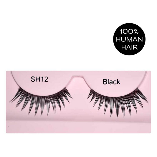 Glamgals Hollywood-U.S.A Stylish Black Soft Thick Reusable False Eye Lashes For Women - BUDNE