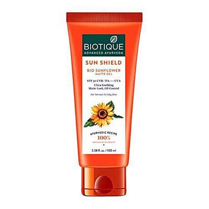 Biotique Advanced Ayurveda Sun Shield Sunflower Matte Gel 100Ml