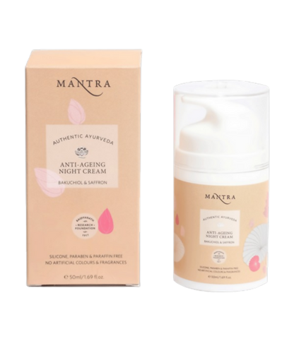 Mantra Herbal Anti-Ageing Night Cream Bakuchiol & Saffron - BUDNEN