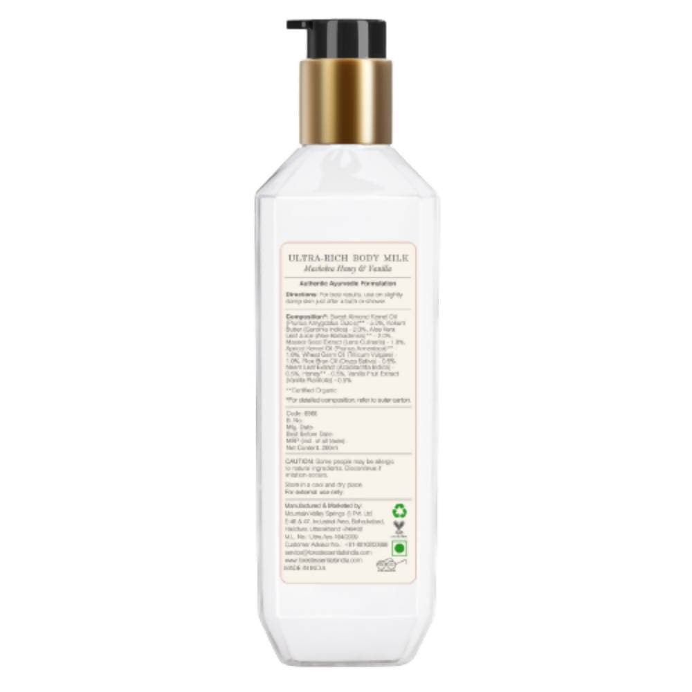 Forest Essentials Ultra-Rich Body Milk Mashobra Honey & Vanilla