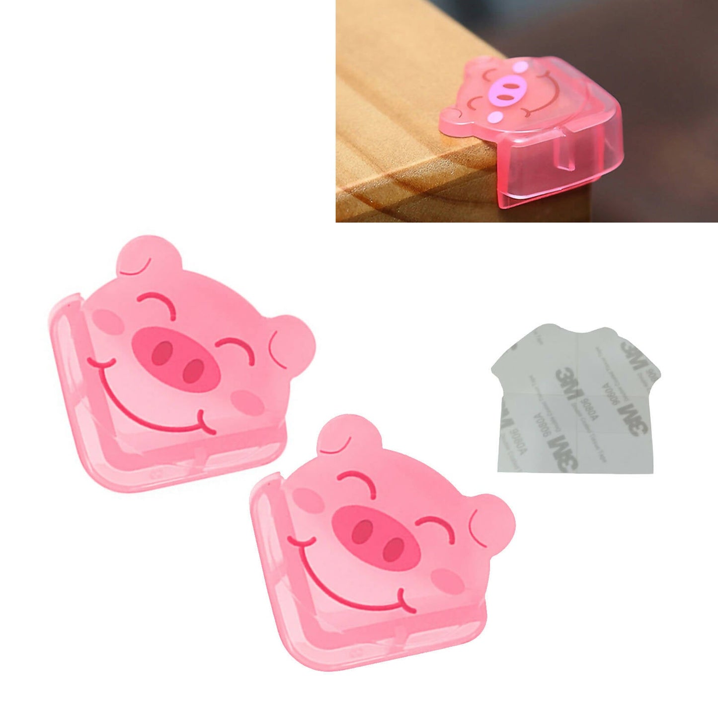 Safe-O-Kid Piggy Shaped, Compact Corner Safety For Sharp Corners, Pink -  USA, Australia, Canada 