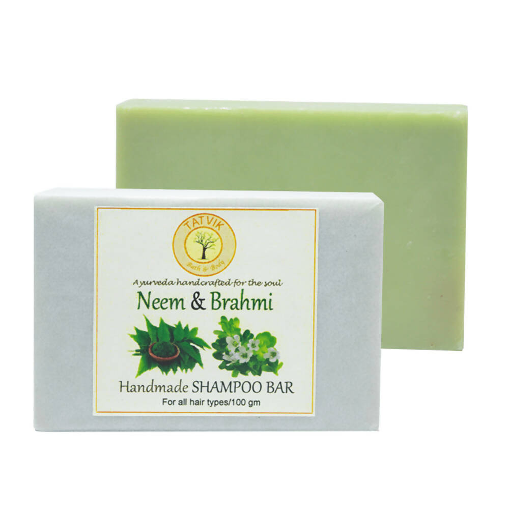 Tatvik Ayurveda Neem and Brahmi Shampoo Bar - BUDEN