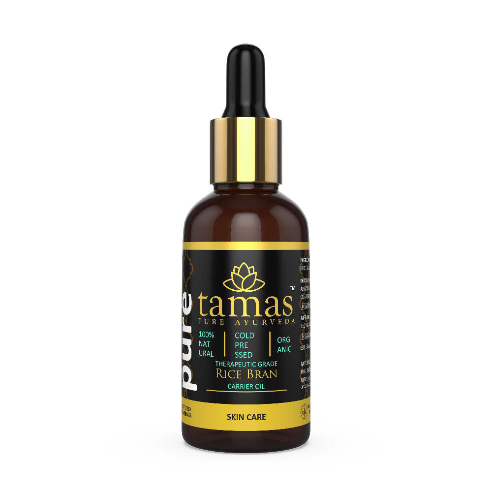 Tamas Pure Ayurveda Organic Rice Bran Cold-Pressed Carrier Oil