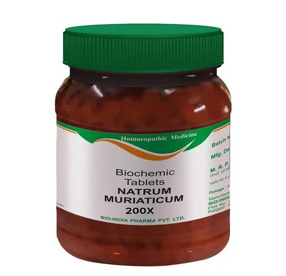 Bio India Homeopathy Natrum Muriaticum Biochemic Tablets