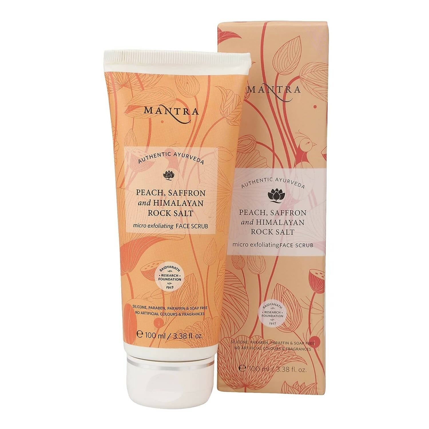 Mantra Herbal Peach, Saffron and Himalayan Rock Salt Micro Exfoliating Face Scrub - BUDEN