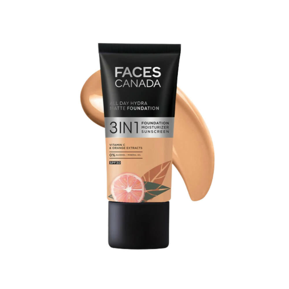 Faces Canada All Day Hydra Matte Foundation-Golden Beige 032 - BUDNE