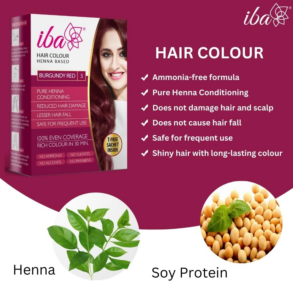 Iba Hair Color - Burgundy Red