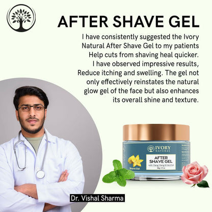 Ivory Natural After Shave Gel For Gentle Post-Shave, Reduced Facial Worries