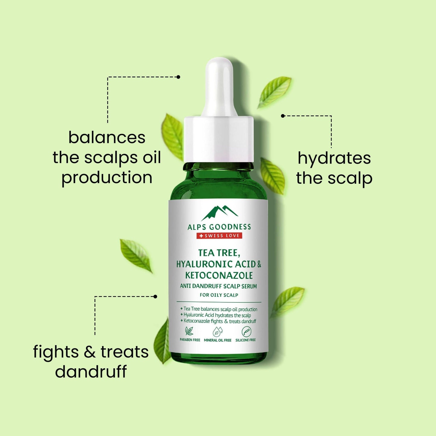 Alps Goodness Tea Tree, Hyaluronic Acid & Ketoconazole Anti Dandruff Scalp Serum