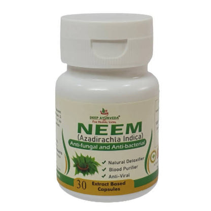 Deep Ayurveda Neem 500mg Veg Capsules - usa canada australia