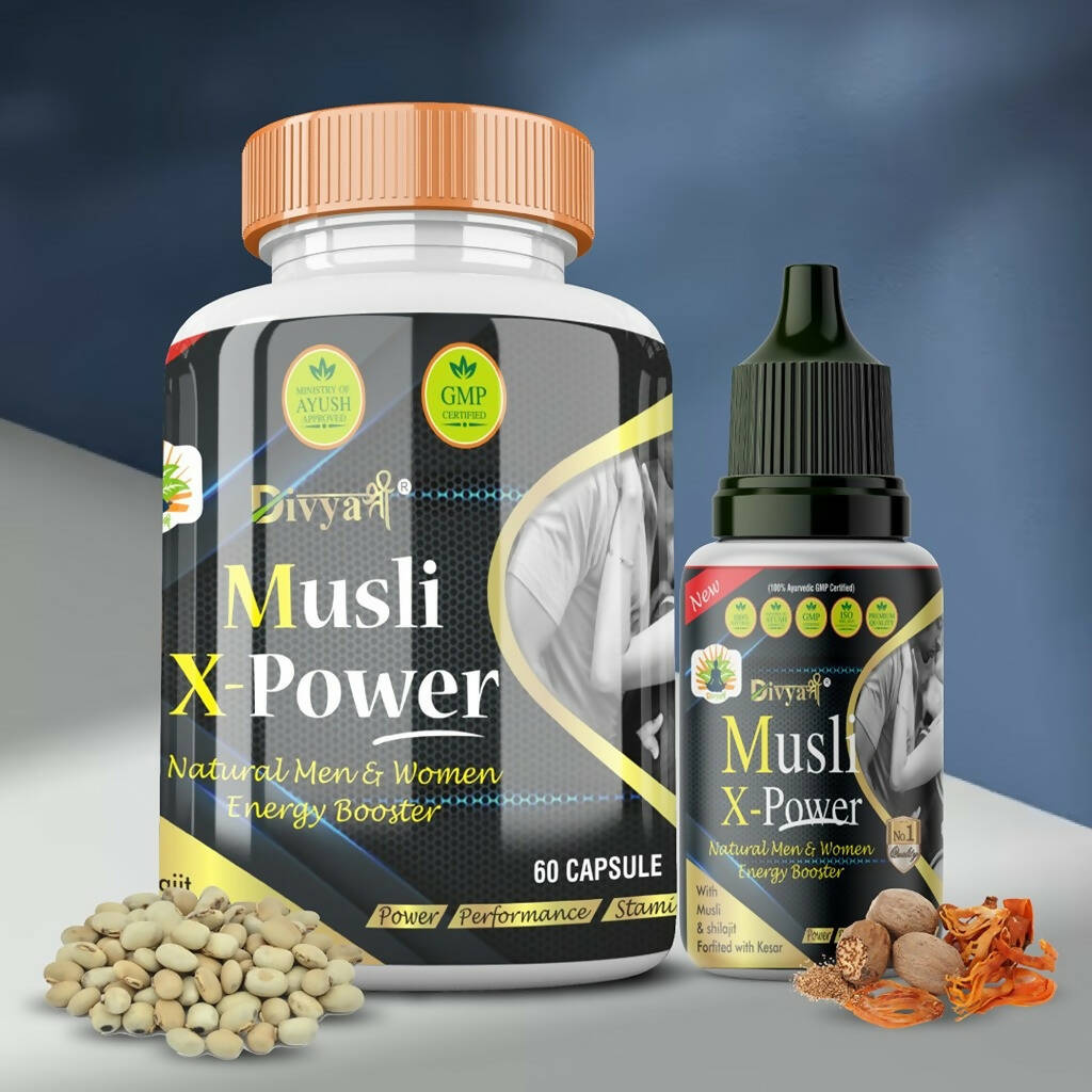 Divya Shree Musli X-Powder Capsule & Musli X-Power Oil Combo