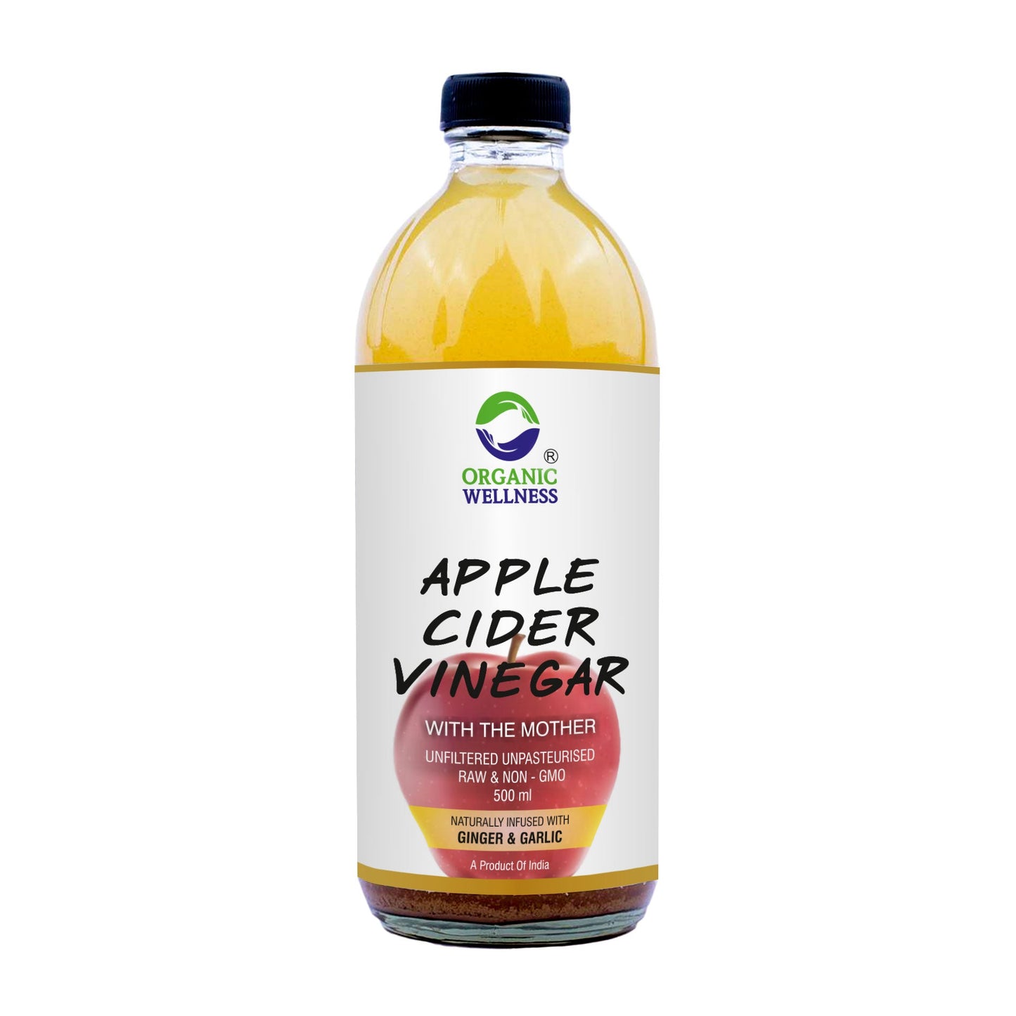 Organic Wellness Apple Cider Vinegar with Mother, Ginger & Garlic