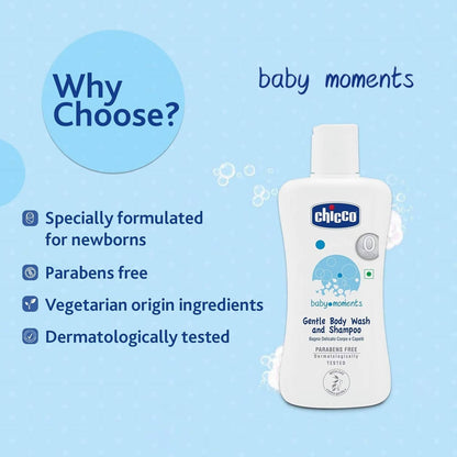 Chicco Baby Moments Gentle Body Wash And Shampoo