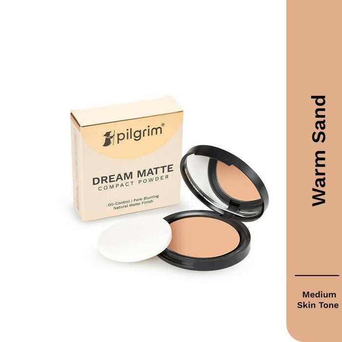 Pilgrim Dream Matte Compact Powder For Medium Skin Tone Warm Sand