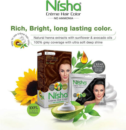 Nisha Creme Hair Color Dark Brown