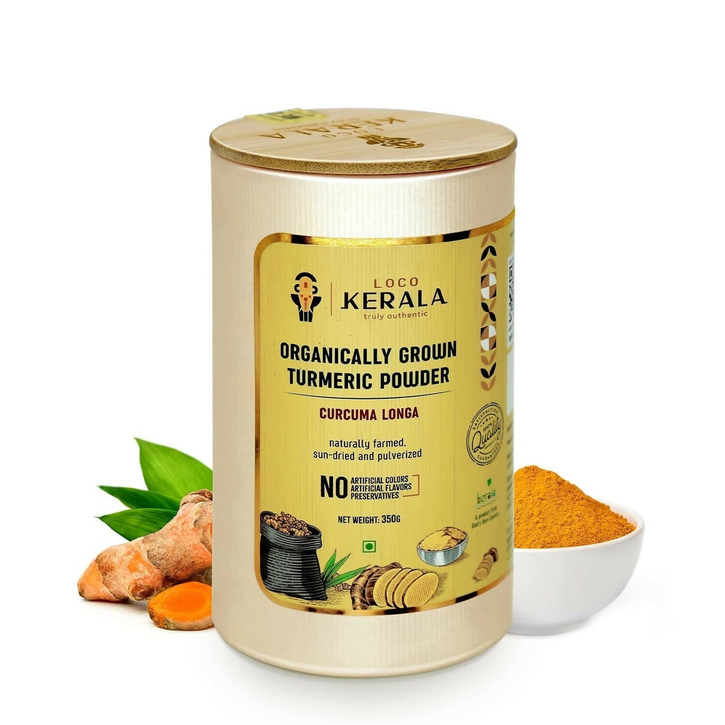 LocoKerala Curcuma Longa Organically Grown Turmeric Powder -  USA, Australia, Canada 