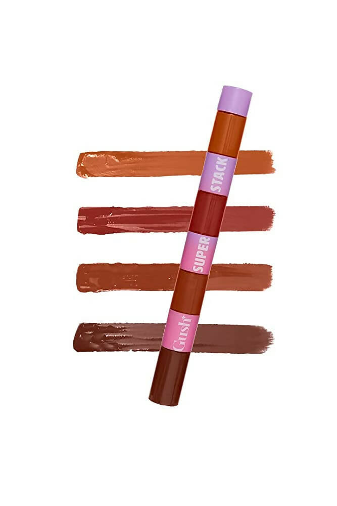 Gush Beauty X Palak Tiwari - Super Stack- Brown And Lovely 4-In-1 - Liquid Lipstick - BUDNE