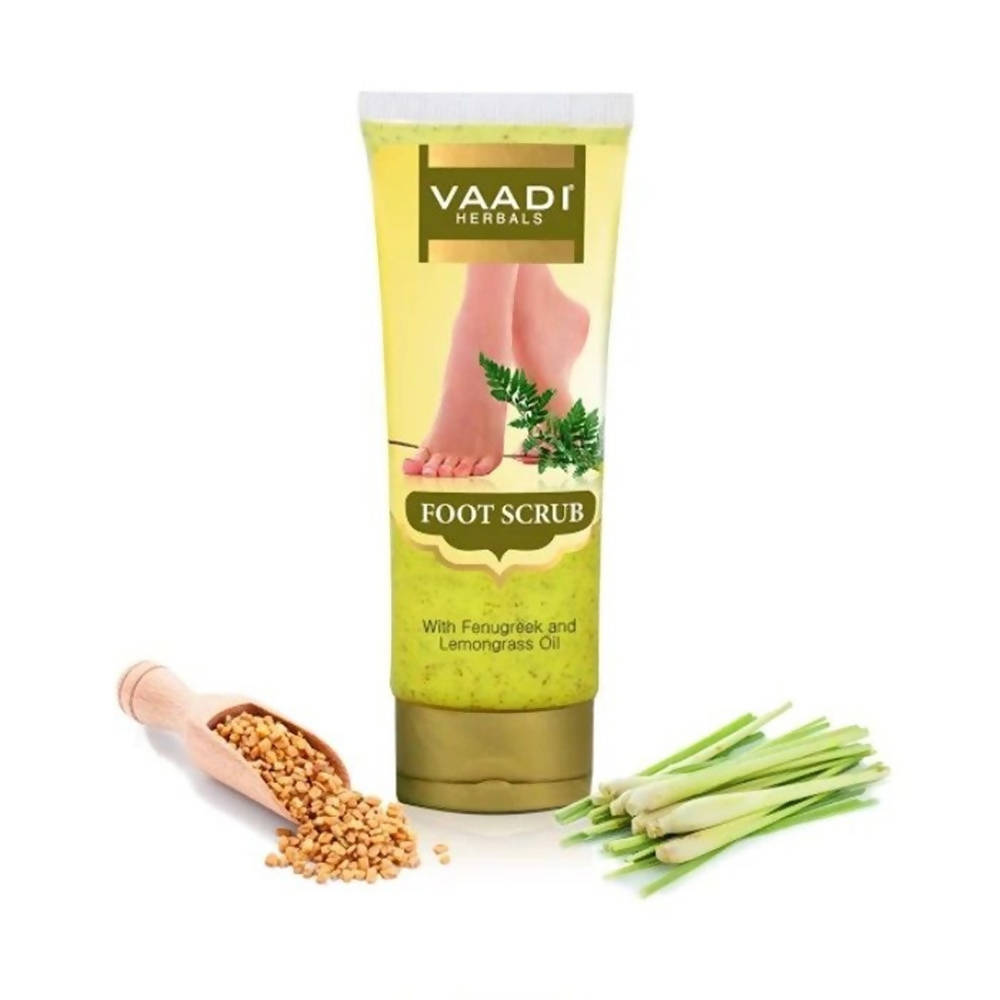 Vaadi Herbals Foot Scrub with Fenugreek and Lemongrass Oil - BUDNE