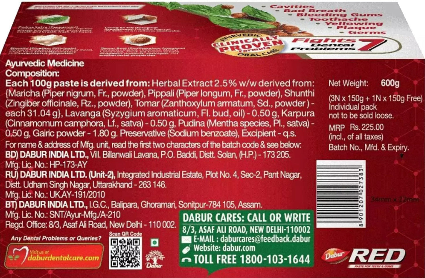 Dabur Red Paste, (Buy 3 Get 1 Free)