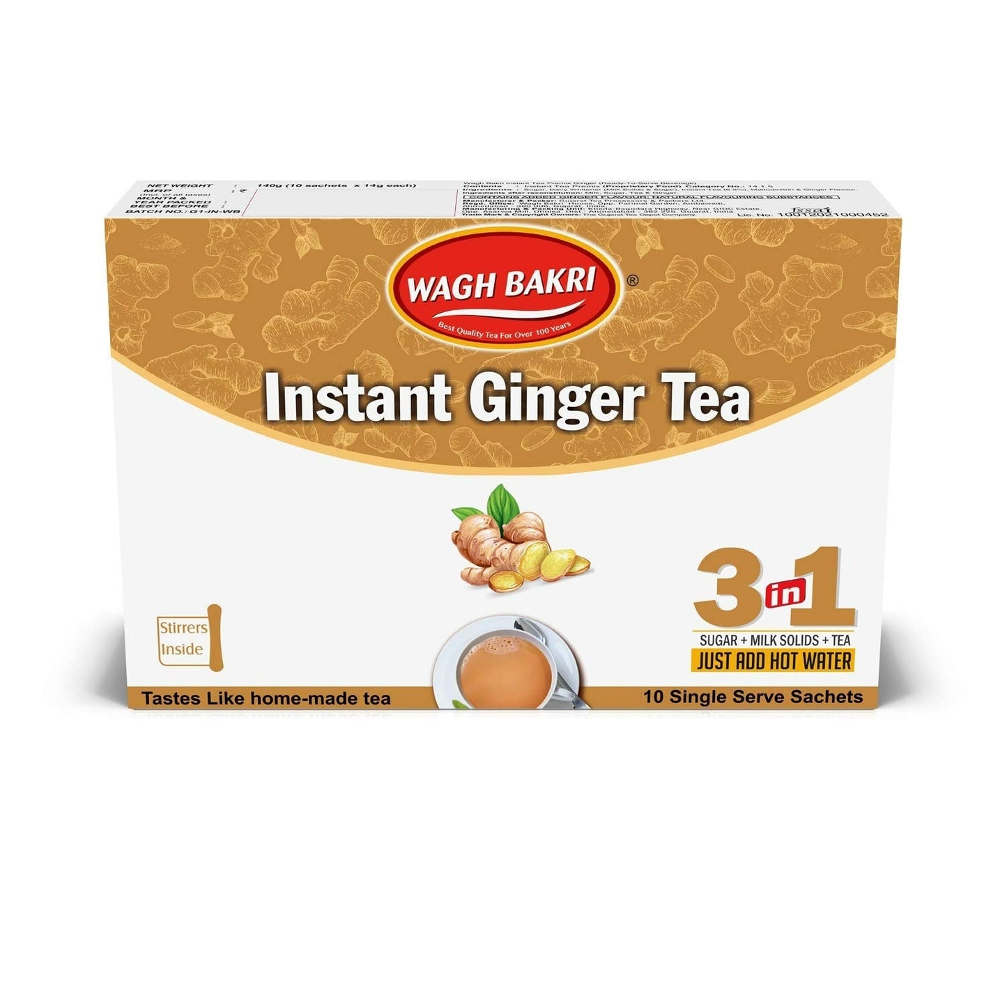 Wagh Bakri Instant Premix Ginger Tea