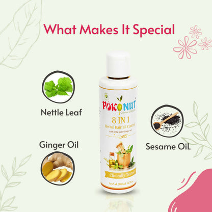 Pokonut 8 in 1 Herbal Hair Fall Control Oil